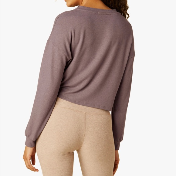 Beyond Yoga Smarten Up Pullover in Silverberry - Picture 2 of 7